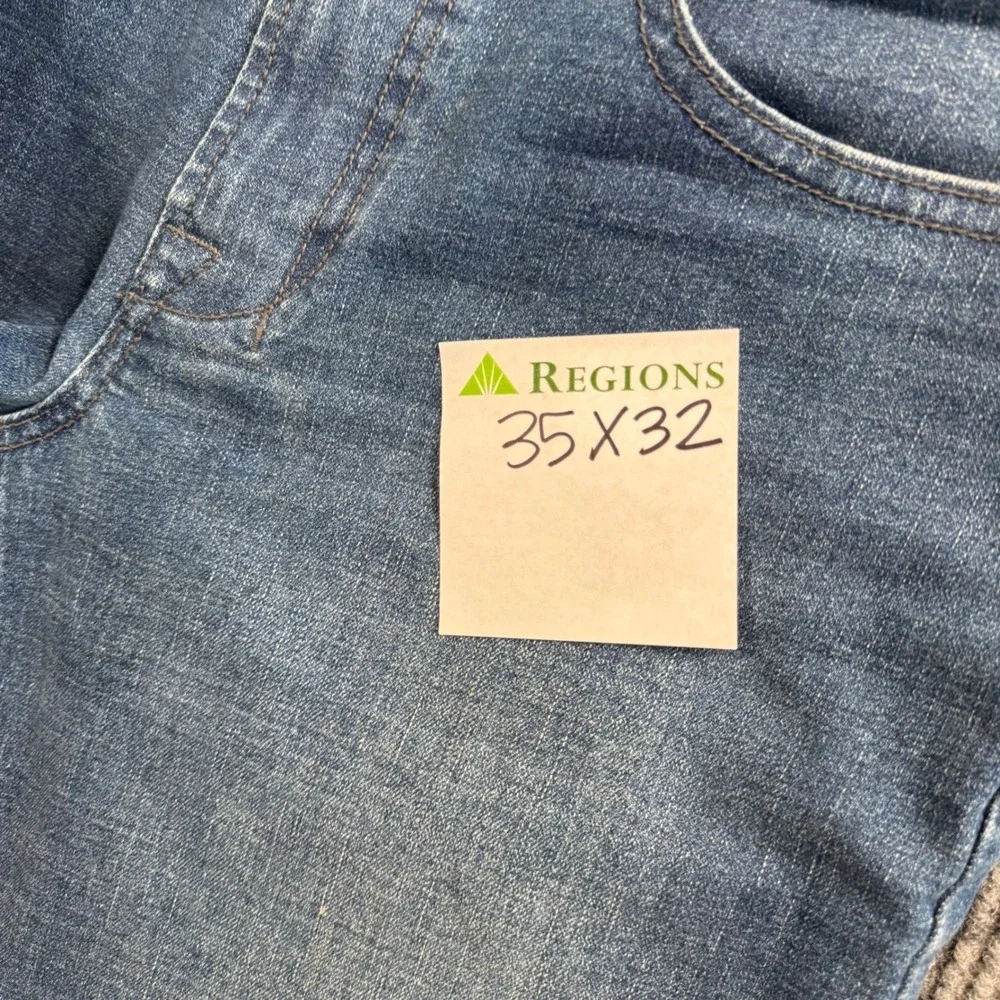 Buffalo David‎ Bitton Jackson Jeans Men 32x32 Blue Straight Stretch 35x32 Actual